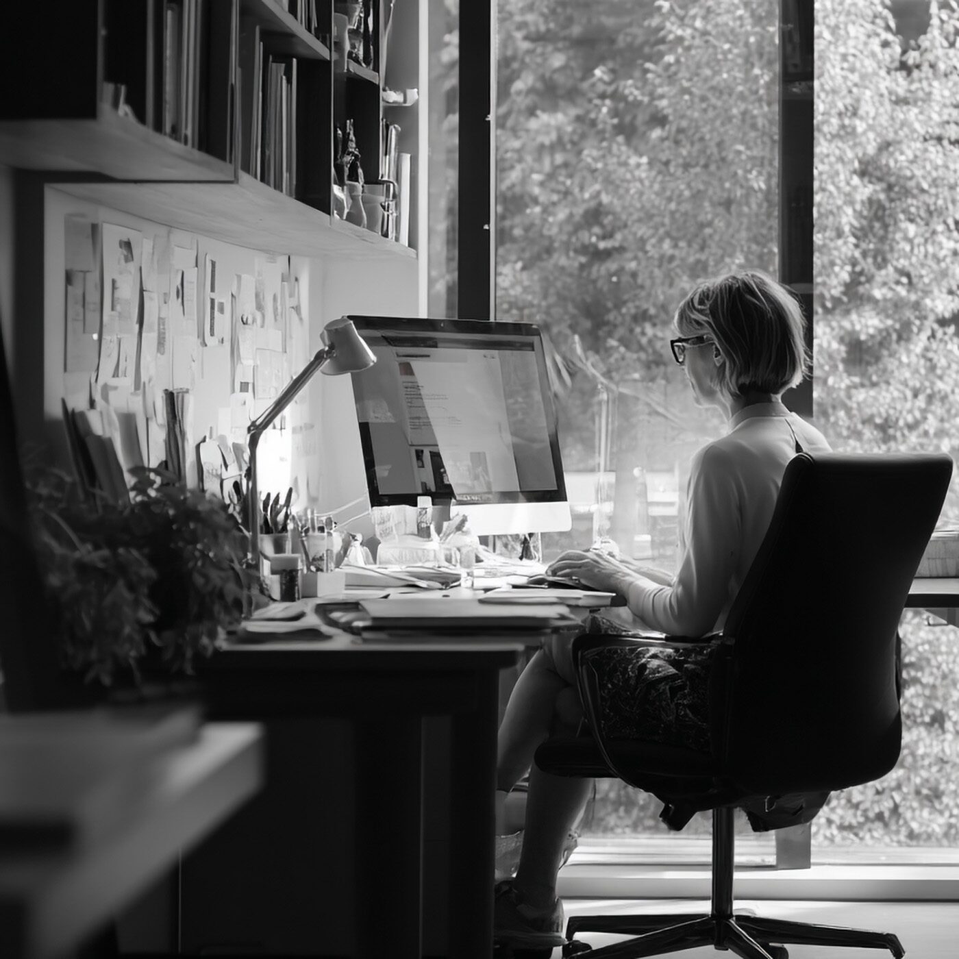 Porteur de lunettes, visuel du catalogue KOPTICAL 2026 pour K Desk, K Office, K Room