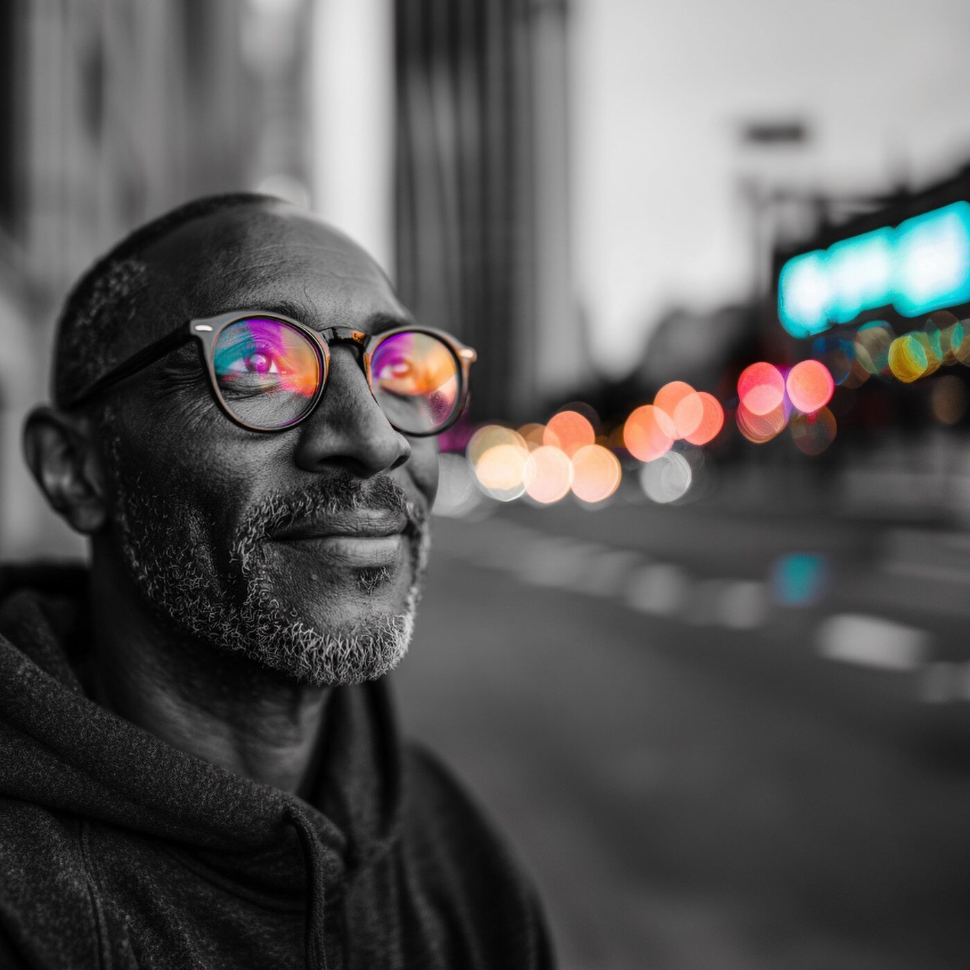 Porteur de lunettes, visuel du catalogue KOPTICAL 2026 pour KolorBlind